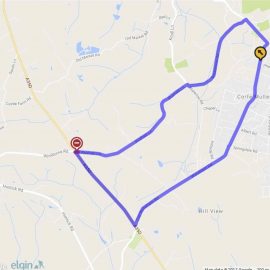 map of diversion for Rushall Lane closure May17