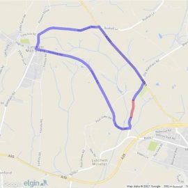Map of diversion for Randalls Hill Closure Sept17