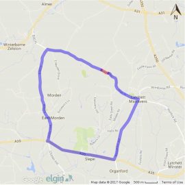 map of diversion for colehill road closure