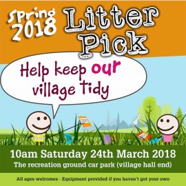 LMPC Litter Pick poster for March 2018 (10am Sat 24th March 2018)