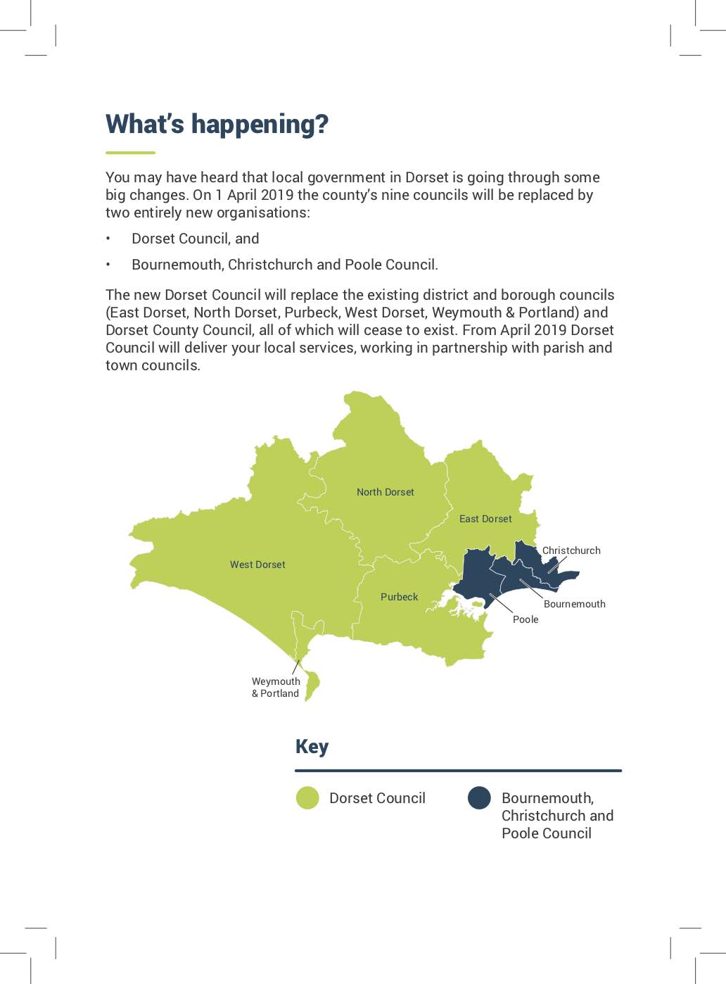 Changes to Dorset Councils from 2019
