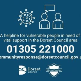 Image with details of the vulnerable support line from Dorset Council