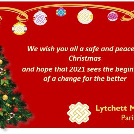 Graphic wishing everyone a safe and peaceful Christmas