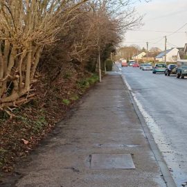 Photo of cleared path on Wareham Road