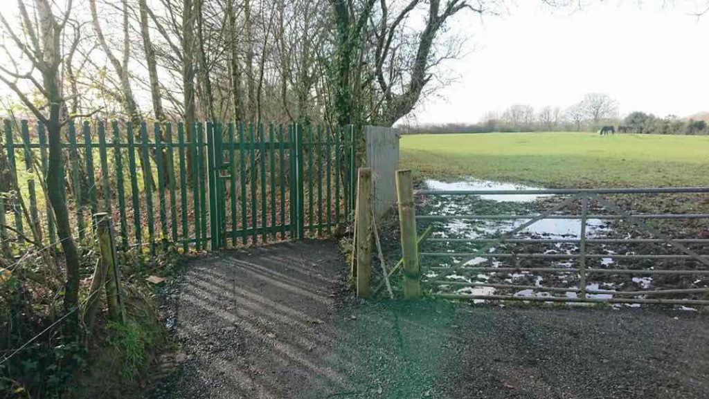 A photo of the new walk to school gate