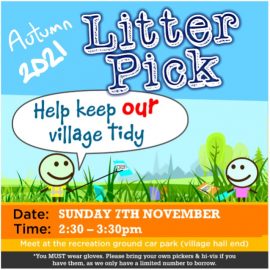 Poster for the village litter pick