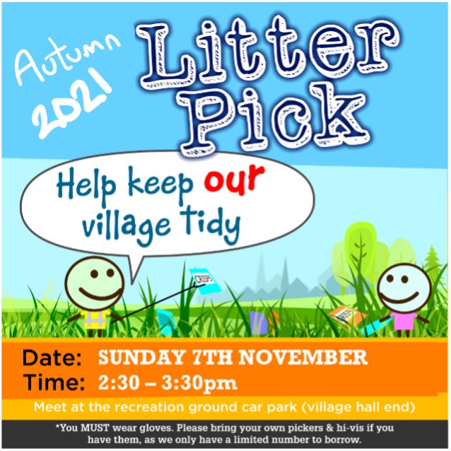 Poster for the village litter pick