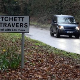 Image showing car leaving Lytchett Matravers border