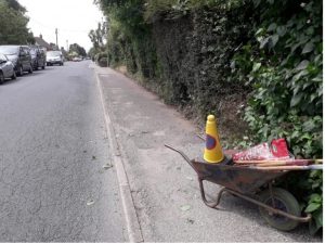 Photo of curbside work on Wareham Road