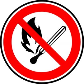 decorative image showing no fires sign
