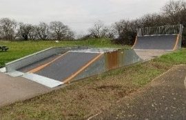 Photo of the skate park ramps