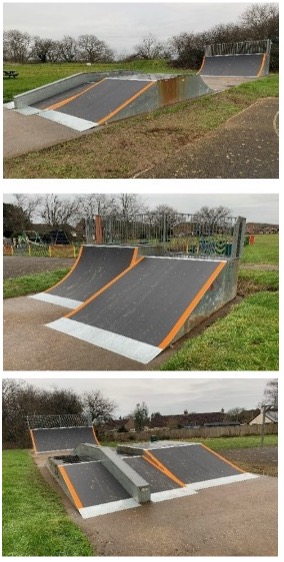 Photos of the refurbished skate park