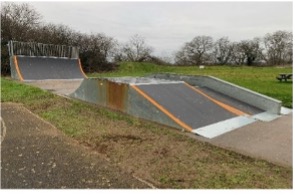 Photo showing a skate ramp